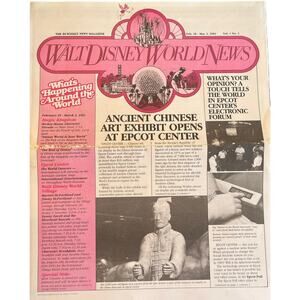 Vtg Walt Disney World News Feb 18-Mar 3 1983 Vol 1 No 2 Bi Weekly Magazine EUC